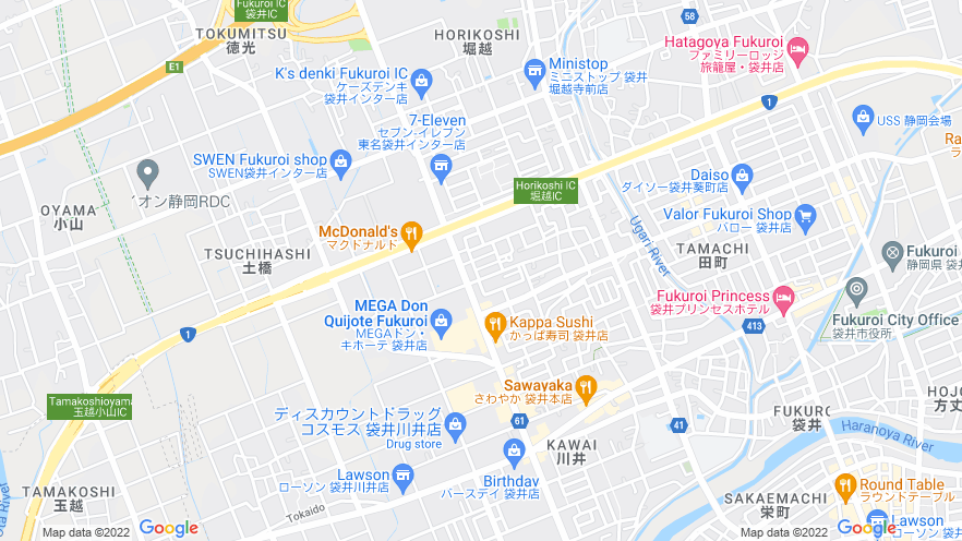 ファミリーマート 袋井インター南店 袋井市 電気自動車の充電器スタンド Evsmart