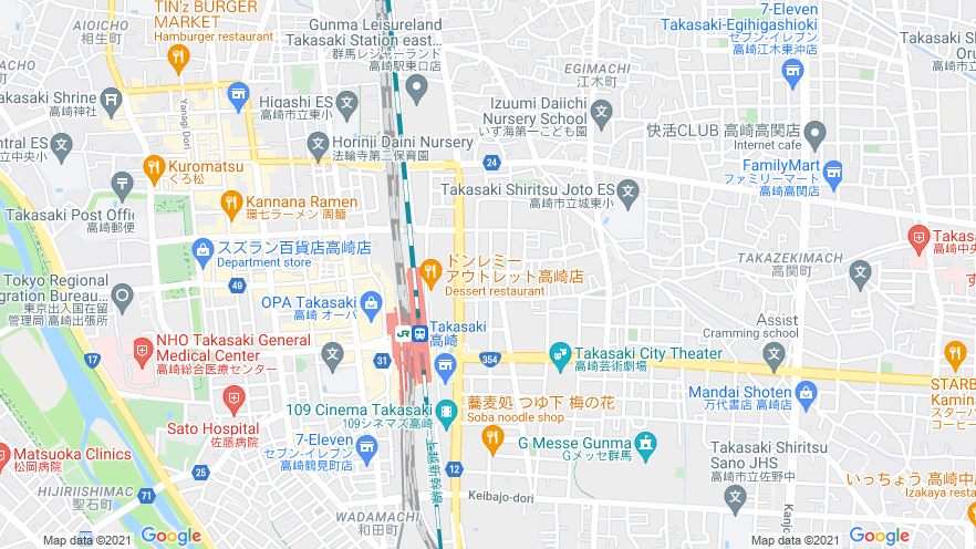 日産レンタカー 高崎駅東口店 (高崎市) 電気自動車の充電器スタンド 